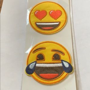 3/$10 NWT 2 emoji embroidery stickers